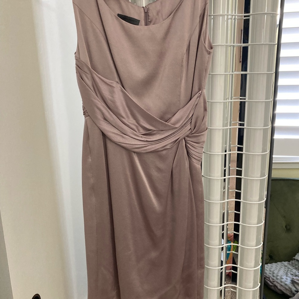 Alberta Ferretti silk dress, dusty rose, scoop neck,sleeveless, size 6